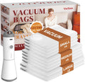 Vacuum Storage Bags for Clothing Travel, 10 Pack - Space Saving Pump