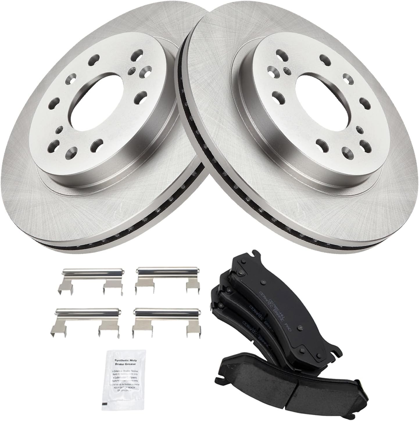 TRQ Front Brake Pad & Rotor Kit for 2006-2007 Silverado 1500