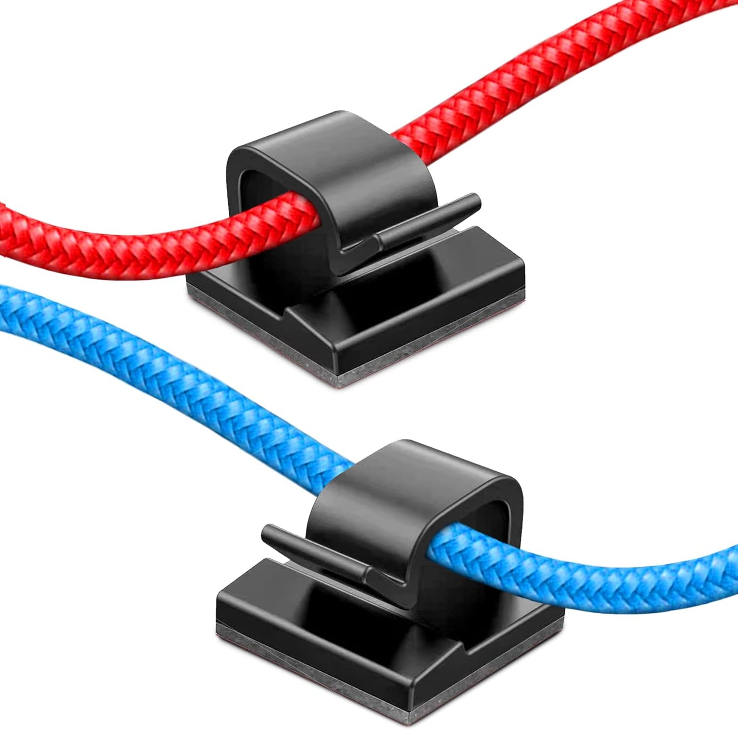 Say goodbye to tangled cables with 50 Self Adhesive Cable Clips