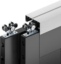 5FT Bypass Door Hardware Closet Track Kit - Smooth, Top-Mounted