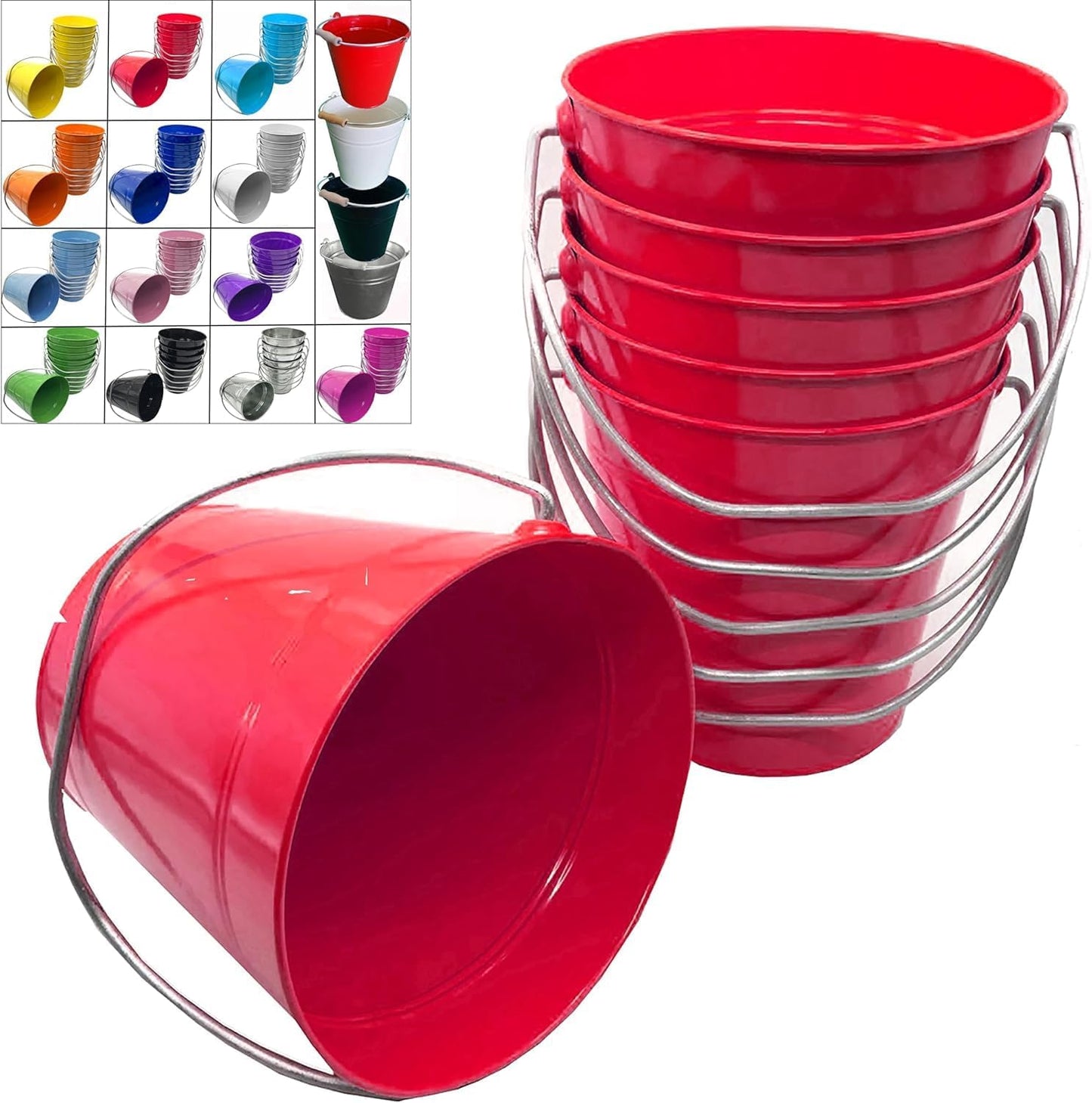 Colorful Crafting Metal Buckets for Creative Party Favors