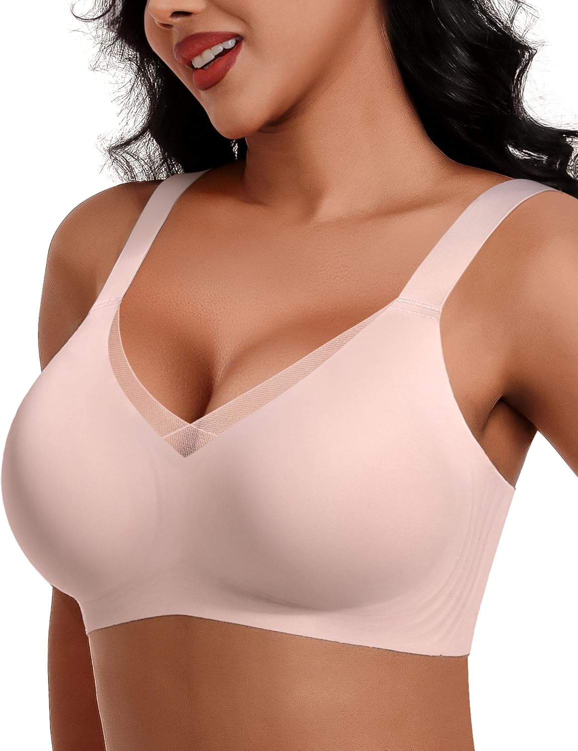 HORISUN Seamless Mesh Lace Bras for Women with Support