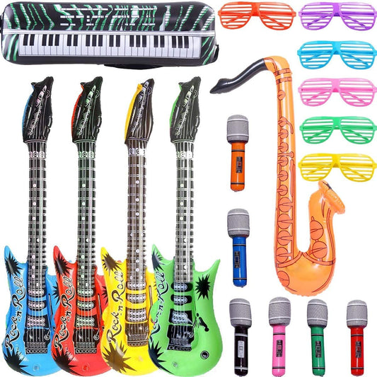 Inflatable Rock Star Party Set - 18 Pack