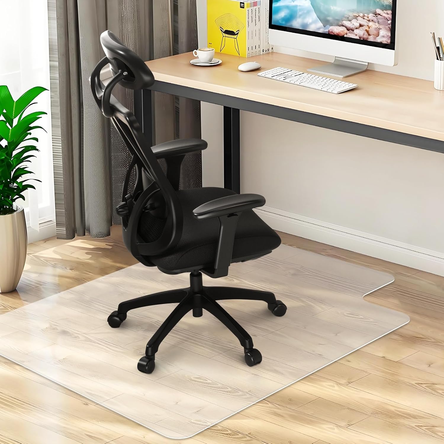 Office Chair Mat for Hard Wood Floors - Heavy Duty Floor Protector