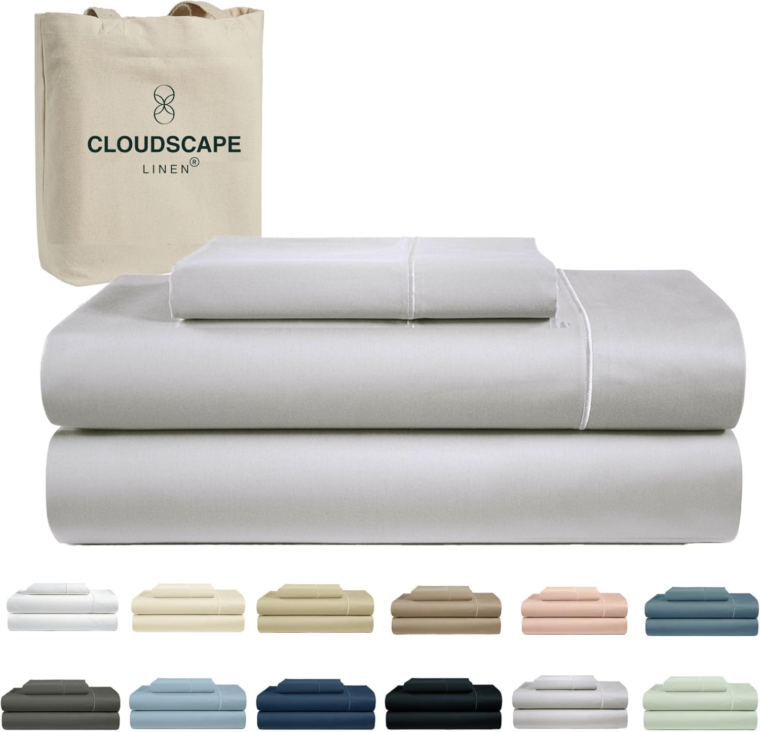 100% Egyptian Cotton Twin Sheets Set - Luxury 1000 Thread Count