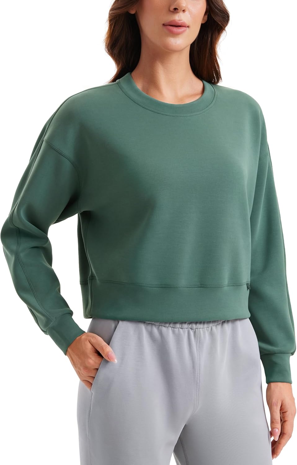 CRZ YOGA SoftAura Pullover Sweatshirt for Women - Chic Comfort