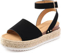 DREAM PAIRS Women's Platform Espadrilles Wedge Sandals - Comfortable 1
