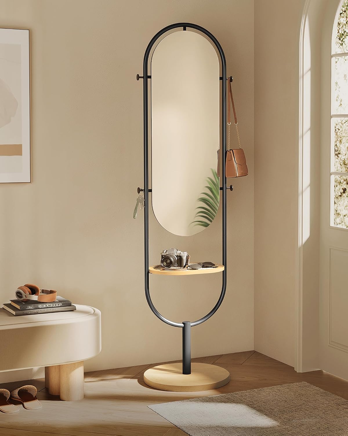 SONGMICS Full-Length Floor Mirror with 3-in-1 Functionality