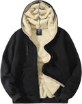 Flygo Men's Sherpa Hoodie Coat for Maximum Cold Weather Comfort