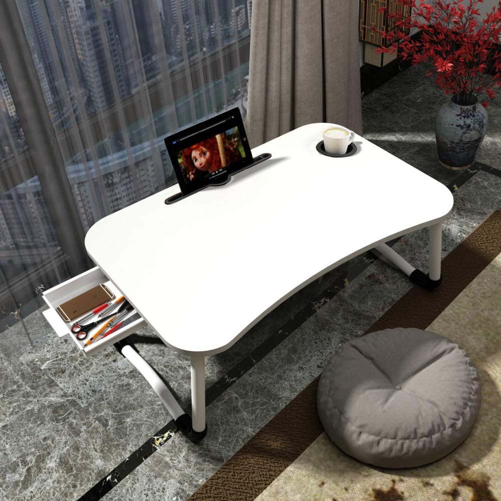 23.6 Ergonomic Lap Desk with Storage Drawer & Cup Holder