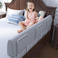 Bed Bumper for Toddlers 59in Grey - Foam Bed Rail with 3 Brackets