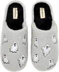Unisex Halloween Pumpkin Slippers for Adults - Fuzzy Memory Foam