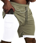 Quick Dry 2 in 1 Men's Running Shorts for Comfort and Performance