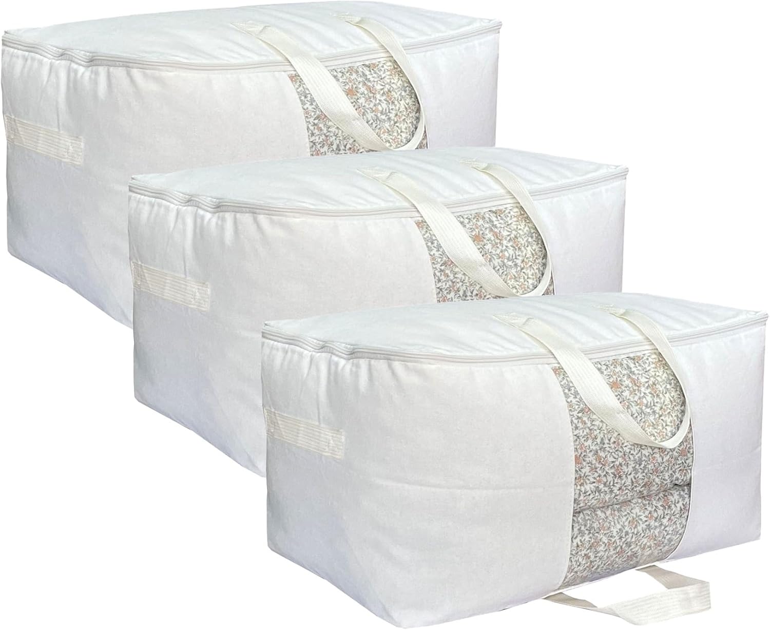 Soft Large Canvas Comforter Storage Bags for Clothing and Bedding