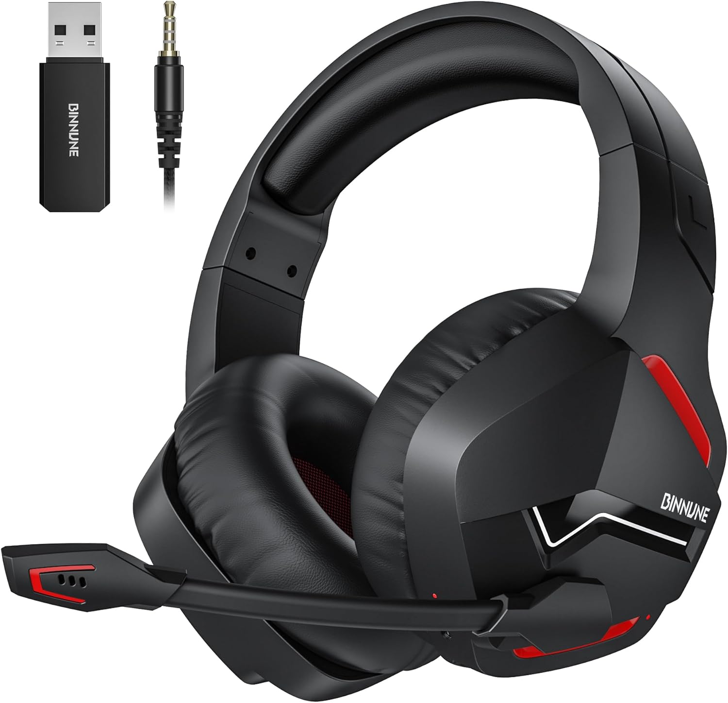 BINNUNE Wireless Gaming Headset: 120Hr+ Battery Life