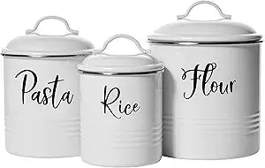 Farmhouse Food Jars Canisters Set for Rustic Kitchen Decor