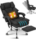 Black Diamond-Stitched Kneading Massage Executive Office Chair
