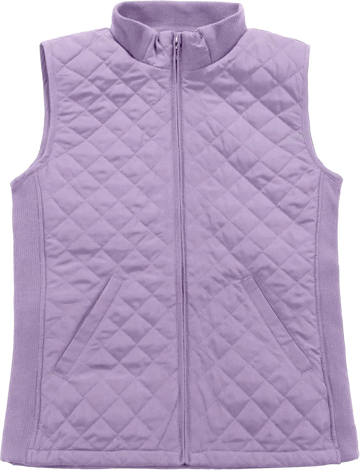 Bienzoe Women Quilted Casual Vest: Lightweight Packable Jacket