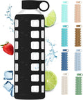 40oz Borosilicate Glass Water Bottle with Measurement Markers