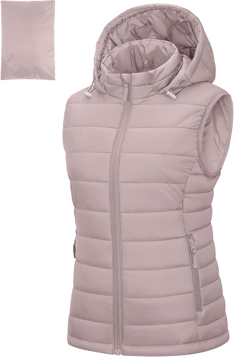 Outdoor Ventures Women's Lightweight Packable Hooded Puffer Vest