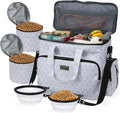 Dog Travel Bag with Bowls and Food Containers - Compact Travel Kit