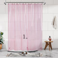 Shower Curtain Liner - Premium Clear Pink PEVA with 3 Magnets