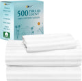Twin XL Cotton 500 TC Sateen Sheet Set - Cooling Deep Pocket