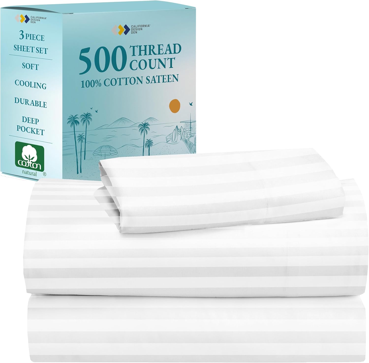 California Design Den Twin XL Cotton Sheet Set for Ultimate Comfort
