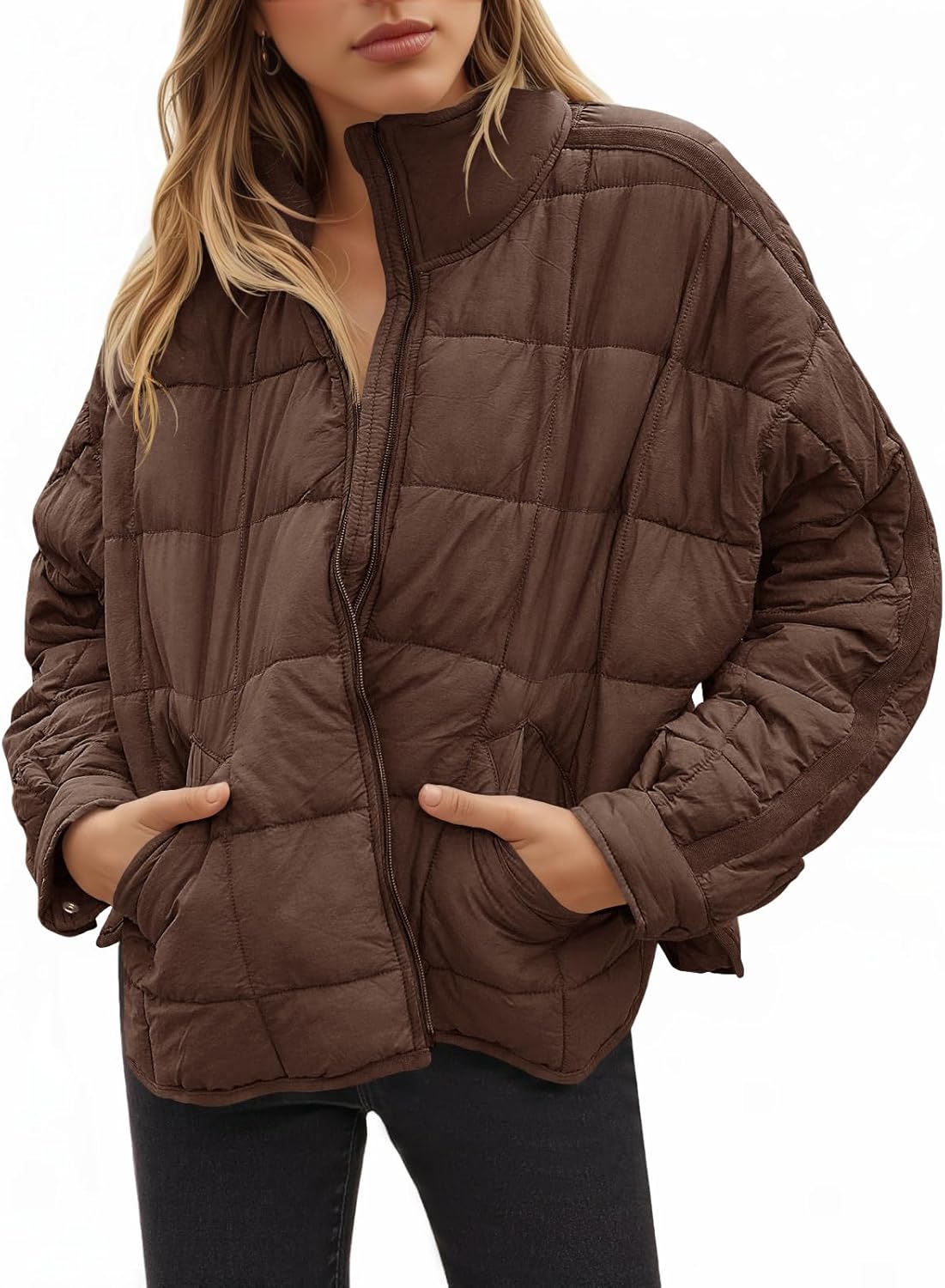 Aiopr Women's Oversized Lightweight Down Coat for Winter Wear