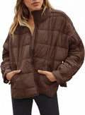 Women's Oversized Lightweight Down Coat Packable Long Sleeve