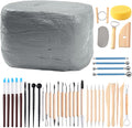ReArt Natural Air-Dry Modeling Clay 10LB with 40-Pc Tool Set