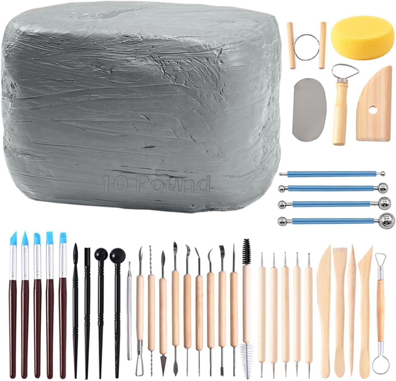 ReArt Natural Air-Dry Modeling Clay - Perfect for Sculpting