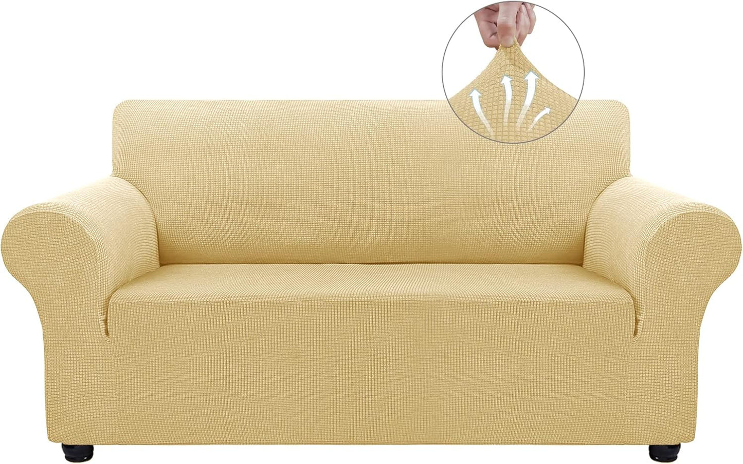 Asnomy Sofa Covers for 2 Cushion Couch Stretch Loveseat Slipcovers