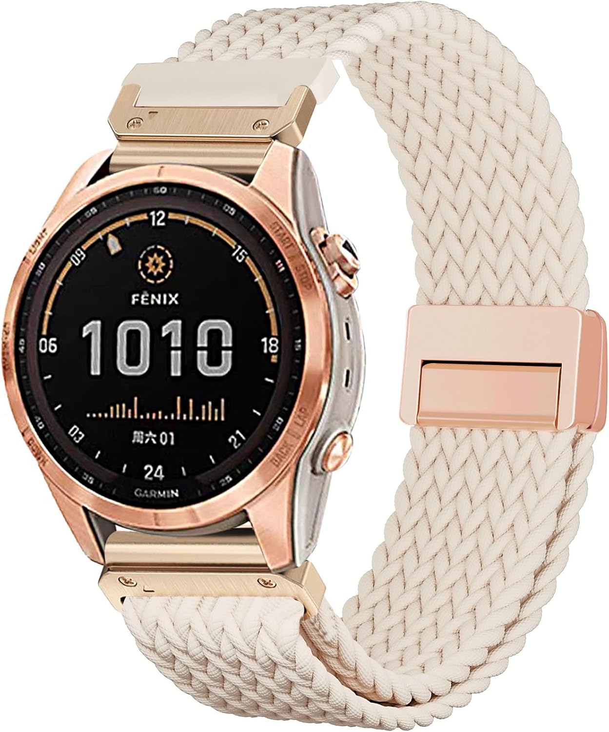 Stretchy Magnetic Braided Band for Garmin Fenix 7S