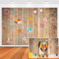 Back to School Backdrop 15x8ft Photo Banner - Retro Pencils & Books