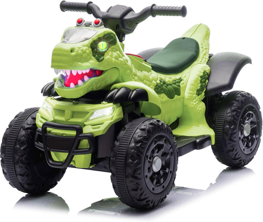 Electric Ride On Dinosaur ATV for Kids with Music & Lights