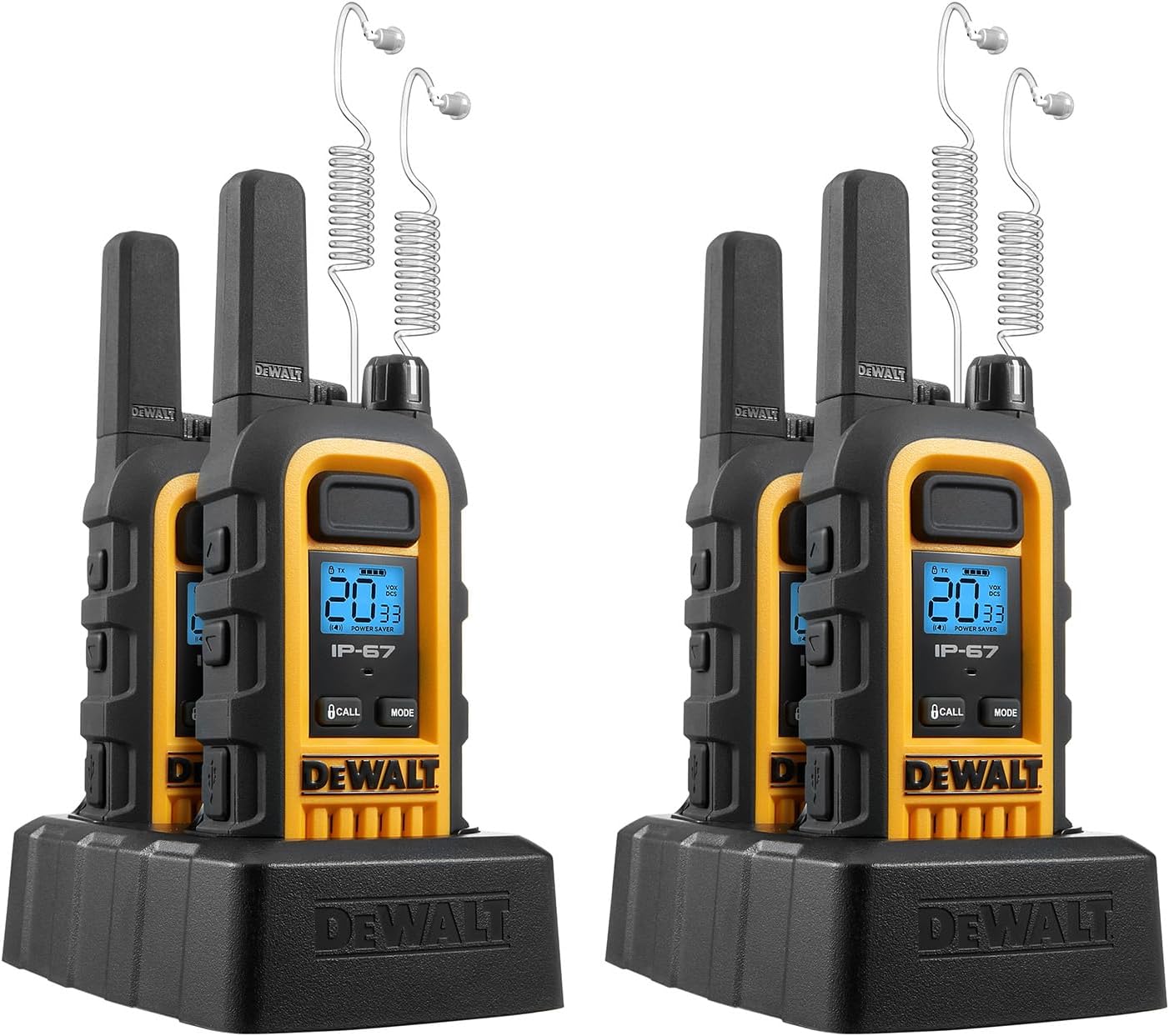 DEWALT FRS Walkie Talkies Long Range 2 Way Radio for Teams
