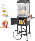 Popcorn Machine with Cart 8oz Kettle - Theater-Style Popper