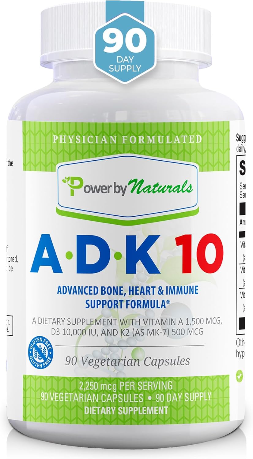 Power By Naturals ADK Vitamin Supplement for Heart and Bone Health