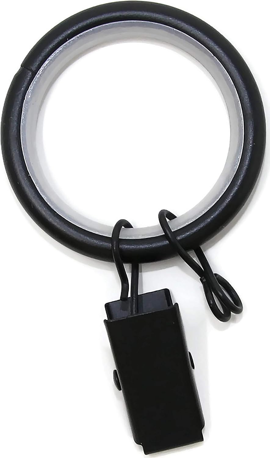Silent Glide Matte Black Curtain Rings 32pcs