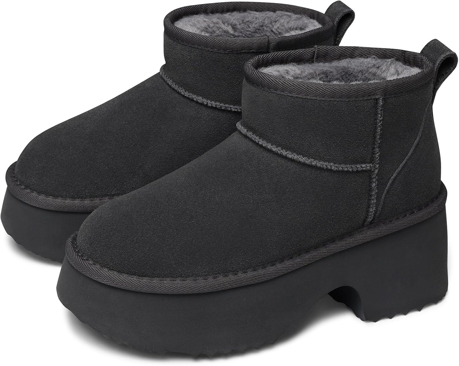 TEMOFON Womens Snow Mini Boots: Stylish Warm Fur Lined Booties