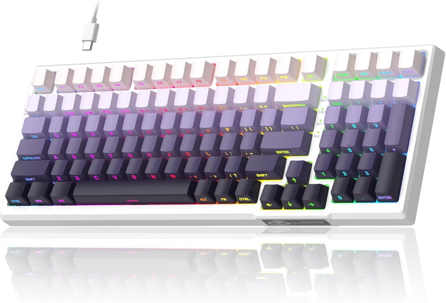 MageGee SKY98 Mechanical Gaming Keyboard: Custom Creamy Design