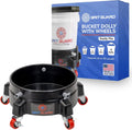 Bucket Dolly with 2ft Red Locking Casters - Rolling Detailing Wash