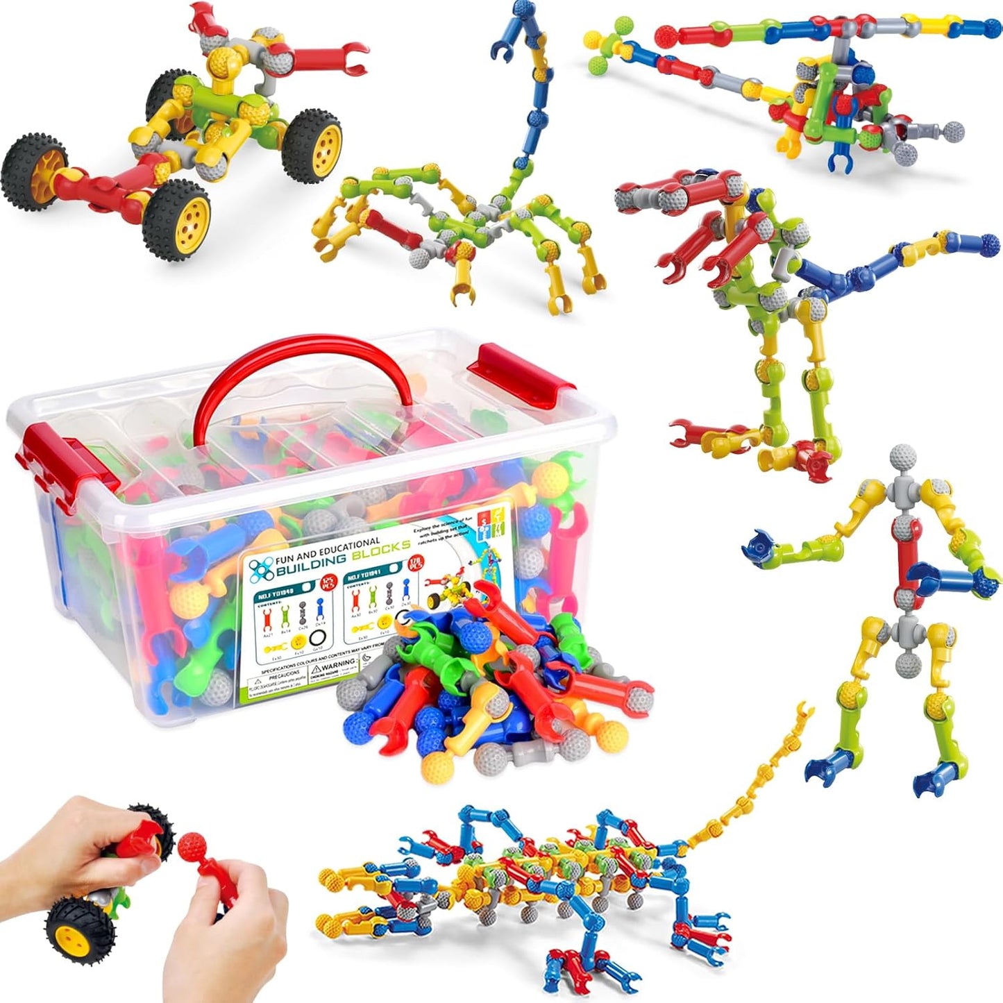 125-Piece STEM Building Blocks Set - Ideal Educational Gift!