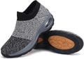 Women's Walking Sock Sneakers Mesh Slip-On Wedge - Comfortable