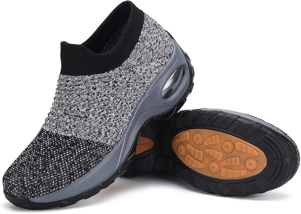Women's Walking Shoes Sock Sneakers Slip on Mesh Air Cushion