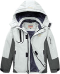 Boy's Waterproof Ski Jacket Warm Fleece Hooded Winter Snow