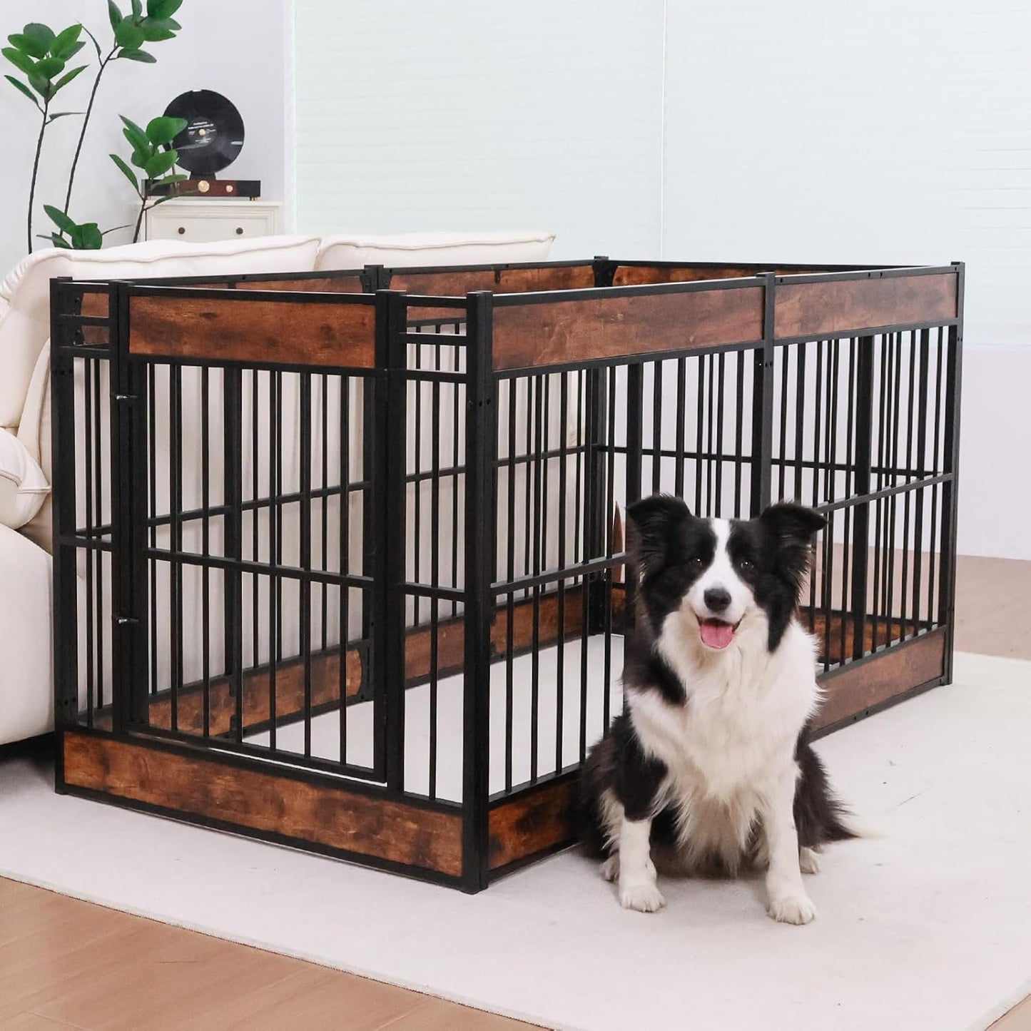 Dog Playpen for Indoor Use - Heavy Duty and Safe Design