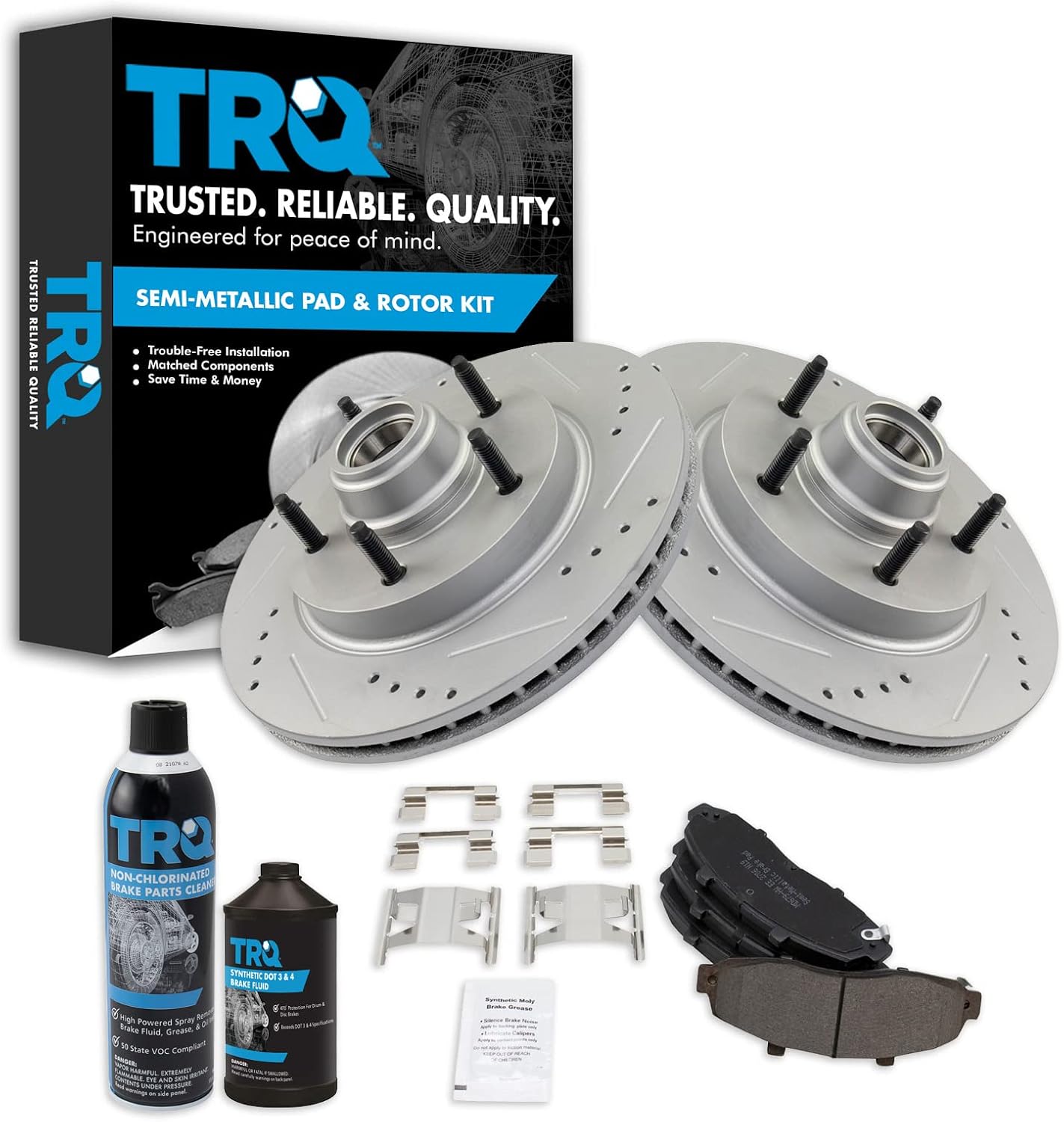 TRQ Front Performance Brake Pad & Rotor Kit for Ford F-150