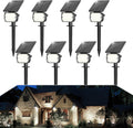 Solar Spotlight Outdoor 8 Pack - Bright Cool White Landscape Lights
